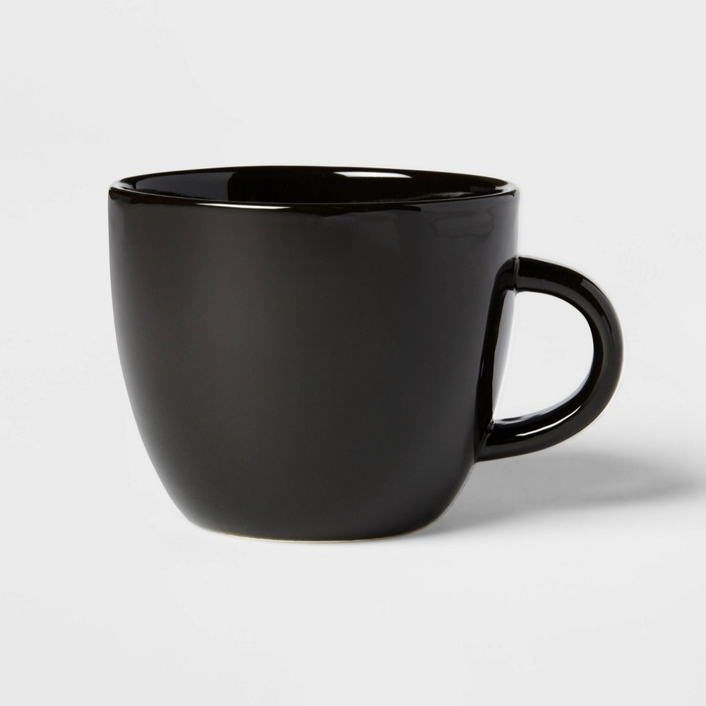 Threshold 16oz Stoneware Avesta Mug Dark Green Set of 4